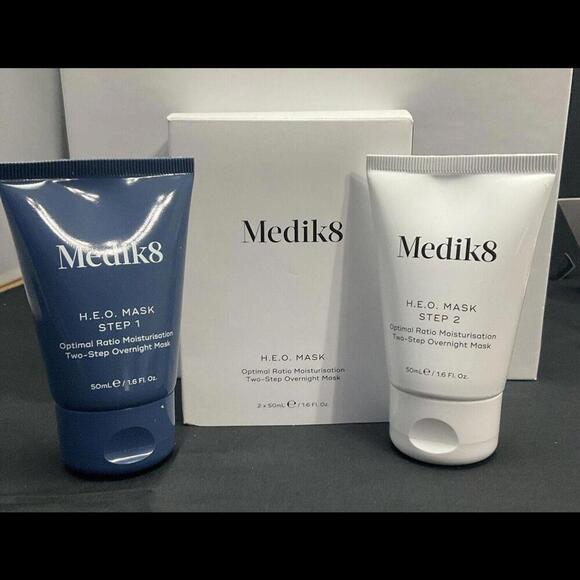 Medik8 H.E.O. MASK Optimal Ratio Moisturization 2 Step Overnight Mask 1.6 Oz X 2 - Picture 1 of 3